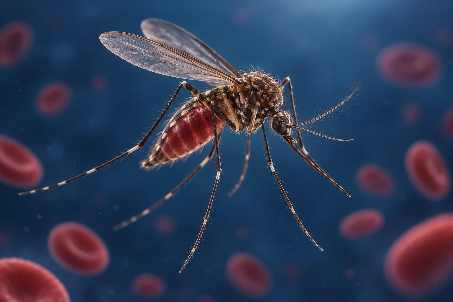 Clinical macro mosquito illustration for arbovirus testing.