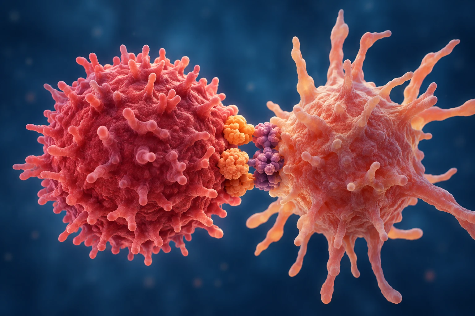 Conceptual immune-cell membrane interaction for HLA typing.