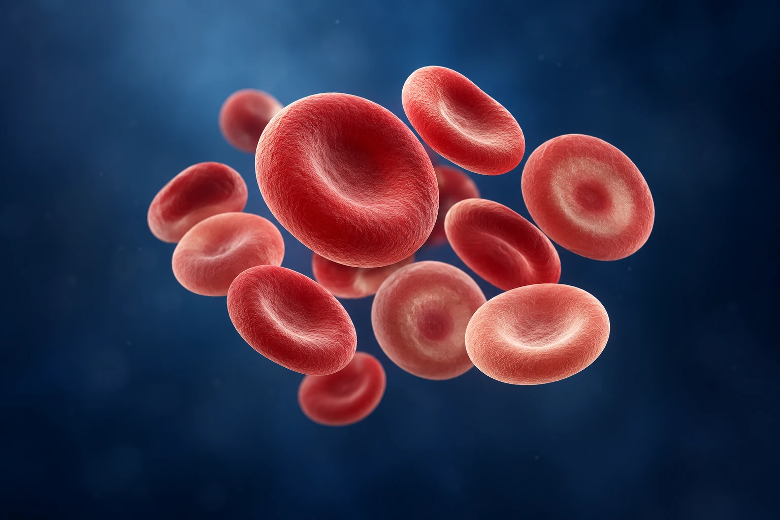 Conceptual variation in red blood cell morphology for thalassemia testing.